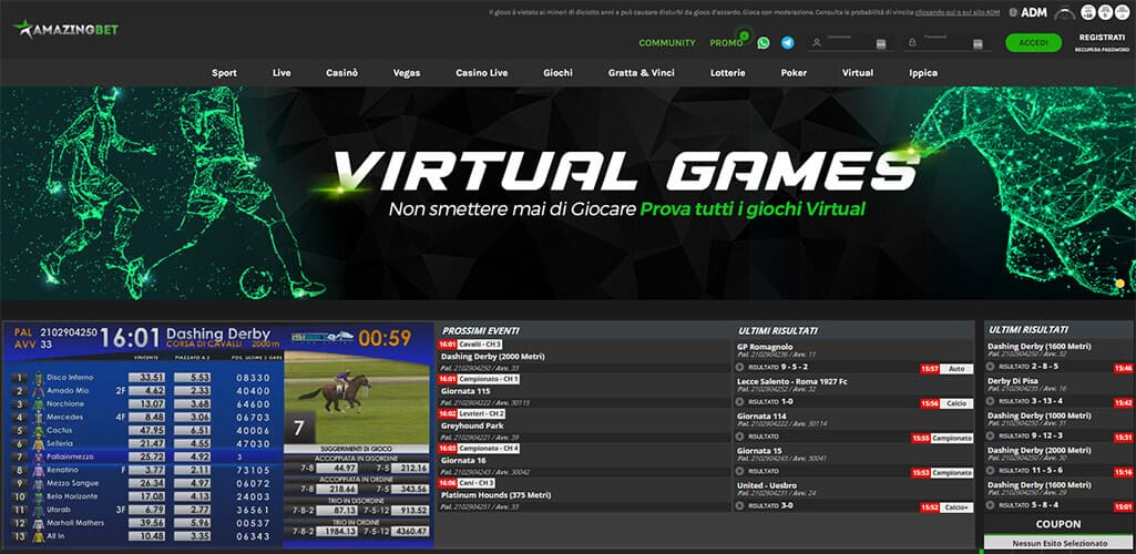 Gli sport virtuali di Amazingbet