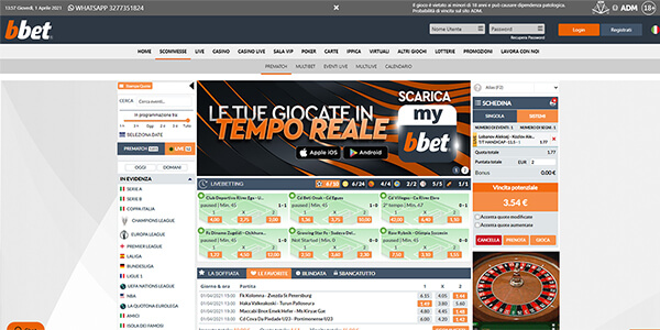 BBet scommesse sportive