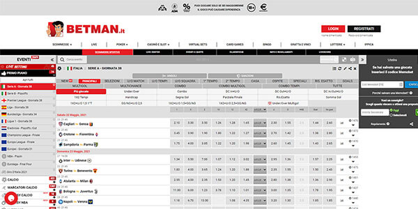 Betman scommesse sportive