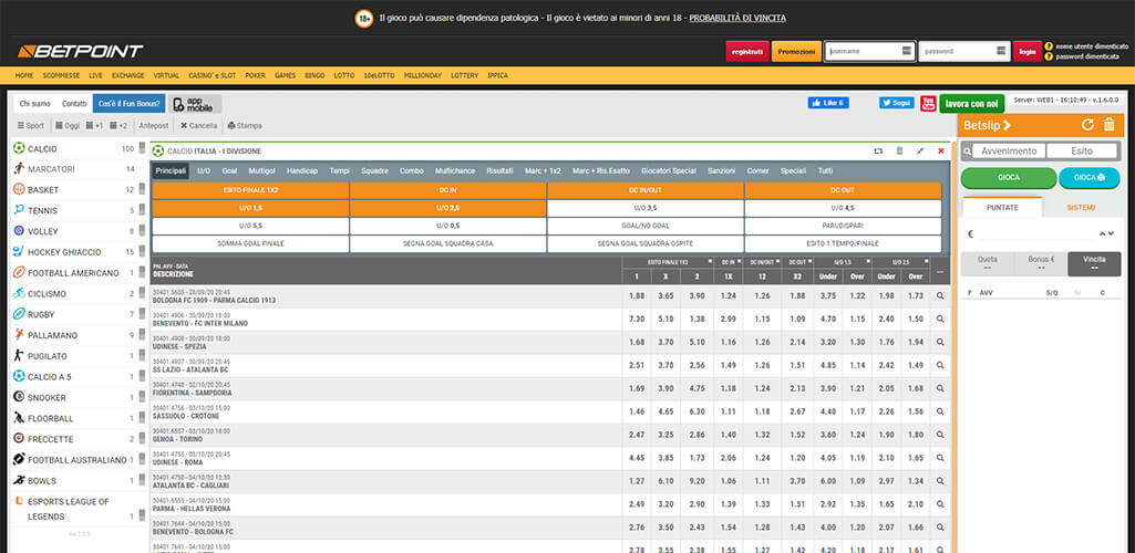 Betpoint scommesse