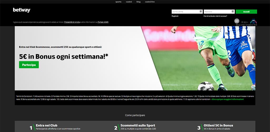 Betway “Club Scommesse”