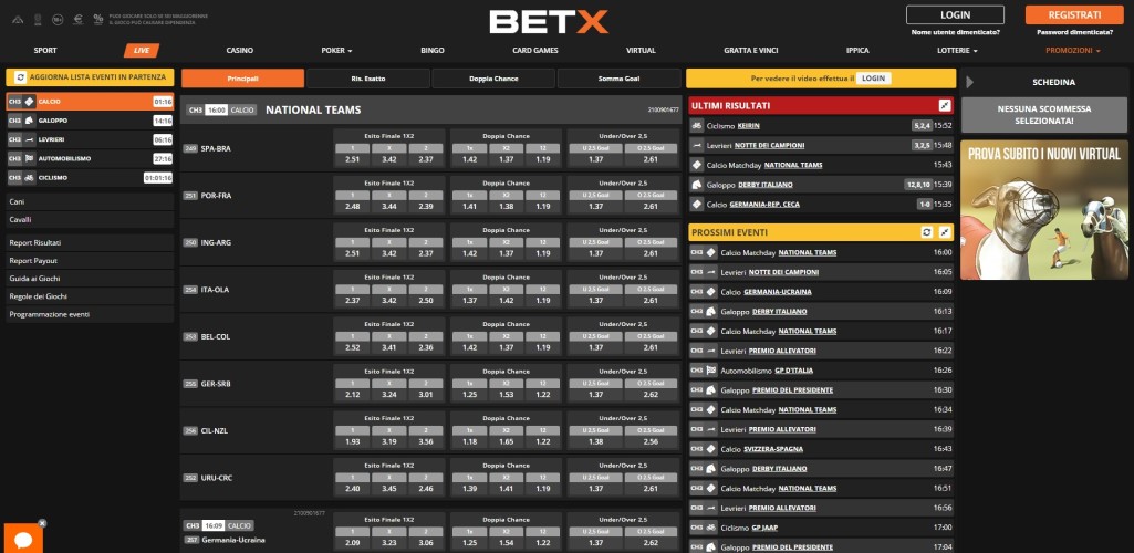 Gli sport virtuali di Betx