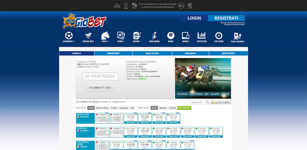 Giobet scommesse Ippiche Online