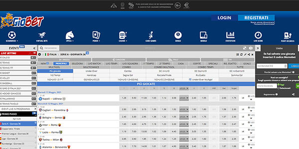 Giobet scommesse sportive