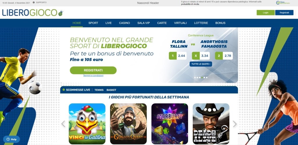 Liberogioco scommesse sportive