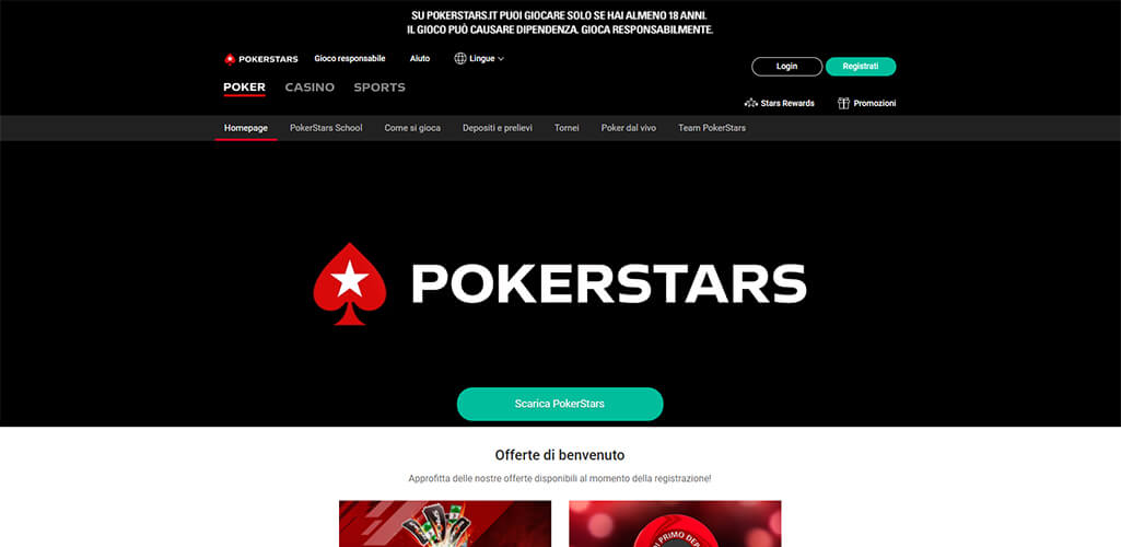 PokerStars homepage