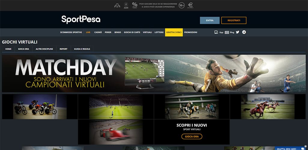 Scommesse virtuali su SportPesa