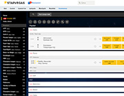 La pagina scommesse live di StarVegas