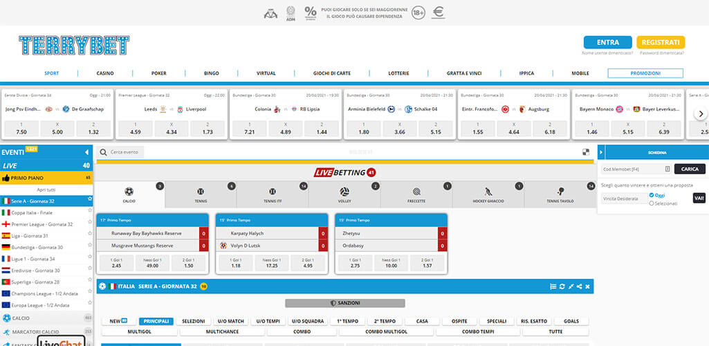 Terrybet scommesse sportive